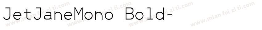 JetJaneMono Bold字体转换